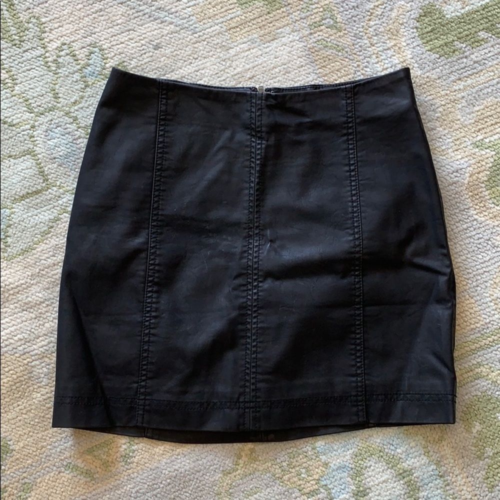 Free People black leather skirt